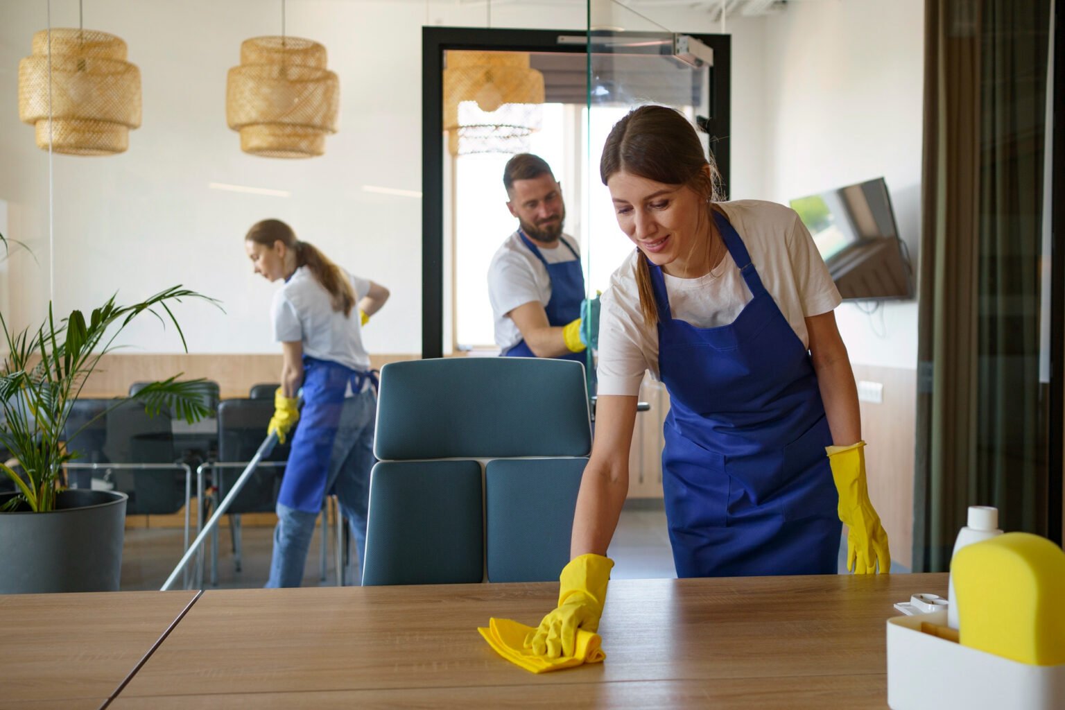 Team photo / cleaning in action